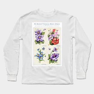 Flower watercolor illustration (1915) Long Sleeve T-Shirt